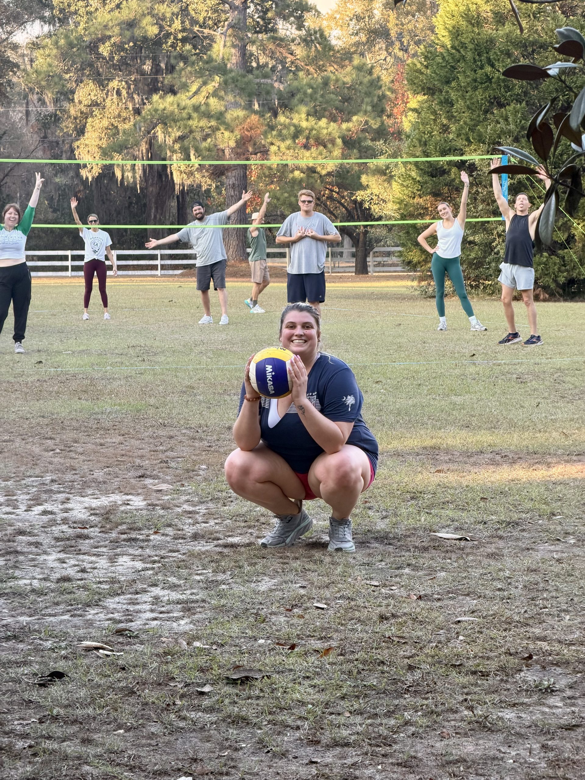 Volleyball on the property at The Palm