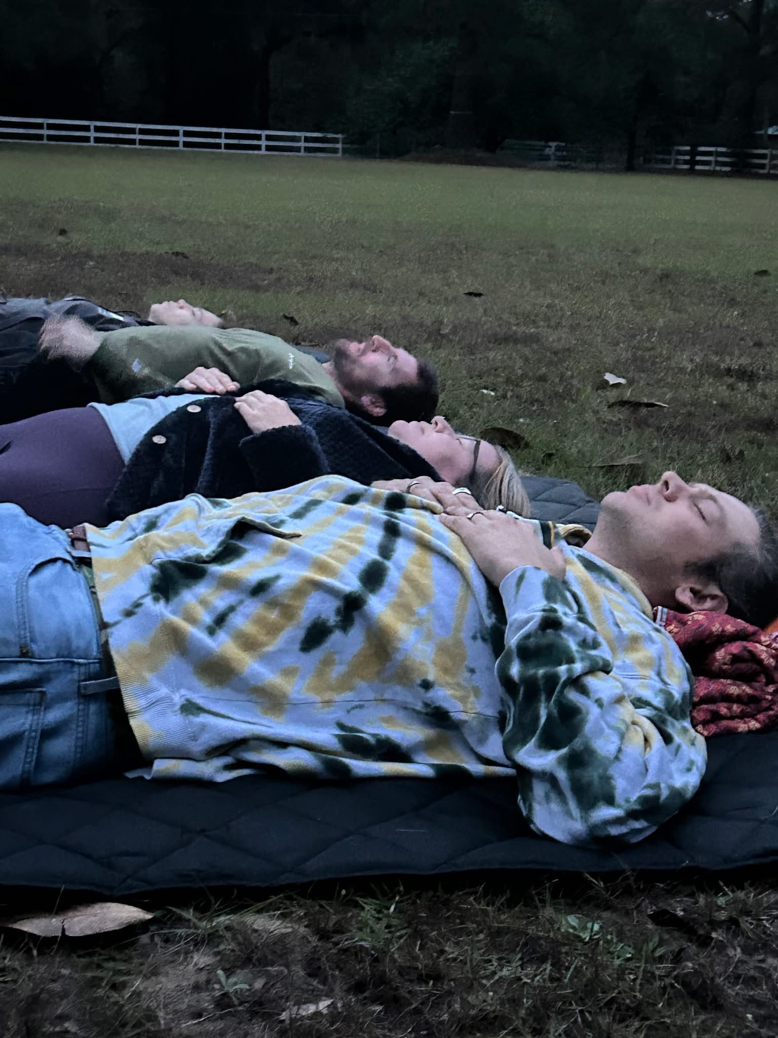 Outdoor breathwork and mindfulness at The Palm